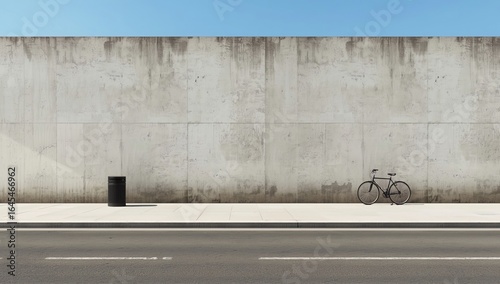 A blank street concrete wall for mural