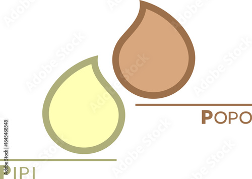 Design of pee and poop symbol