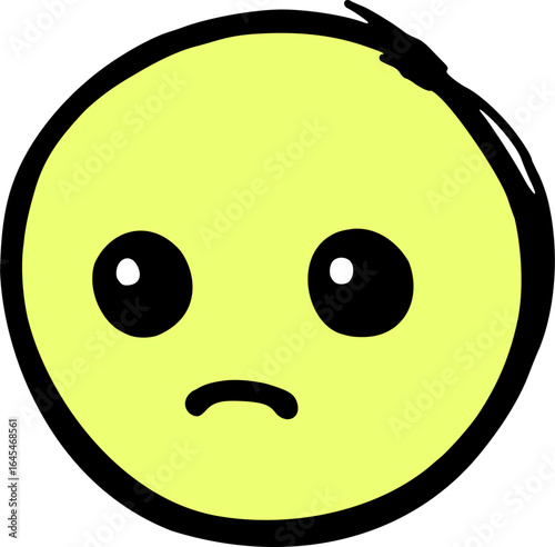 Design of funny upset expression
