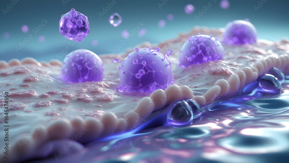 Fototapeta premium Glycosaminoglycan Hydration in Skin