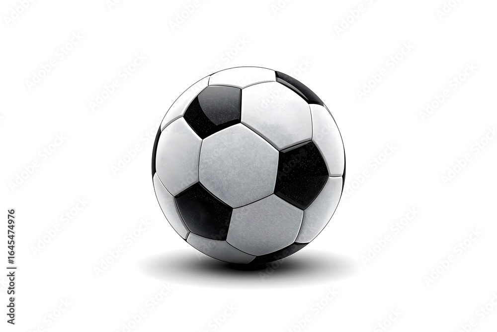 Fototapeta premium Football ball isolated on white background. Vector illustration. Realistic