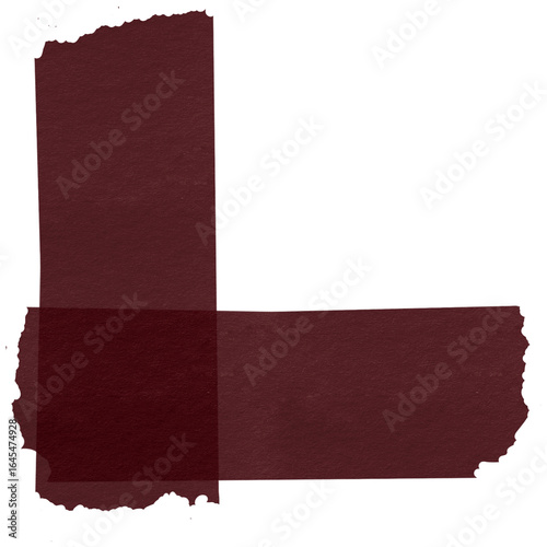 Red Ripped Paper Tape, Corner Decoration