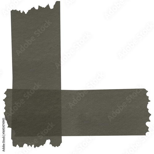 Brown Ripped and Torn Paper Tape, Decorative Element for Digital Planning and Bullet Journaling