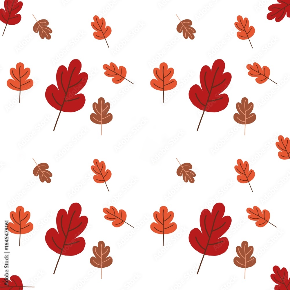 Obraz premium autumn leaves seamless pattern