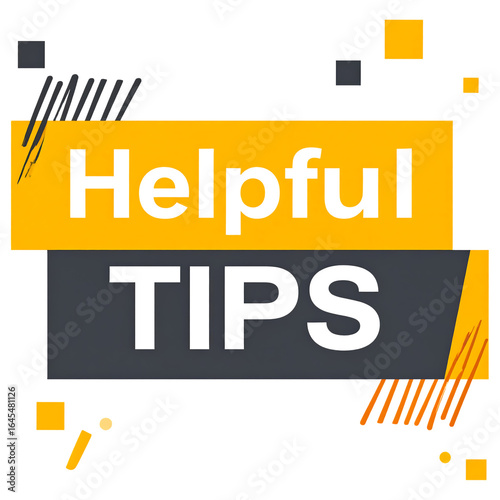 Helpful tips graphic isolated on transparent background