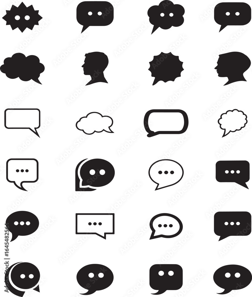 Obraz premium Dialogue box vector art, chat box vector art