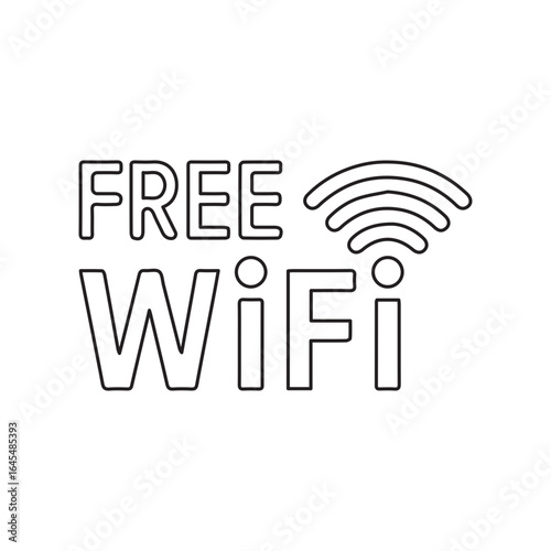 Free hotspot line icon