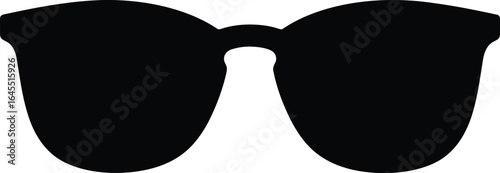 Black silhouette sunglasses icon