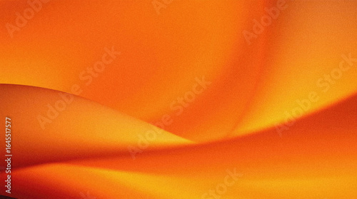 Abstract orange wavy background with smooth gradient curves