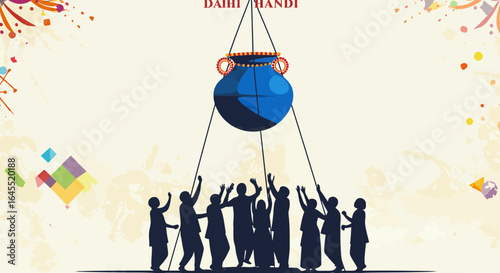 Enthralling dahi handi celebration vector design for vibrant festive backgrounds