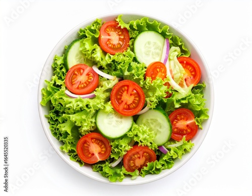 Fresh Salad in White Ceramic Bowl
