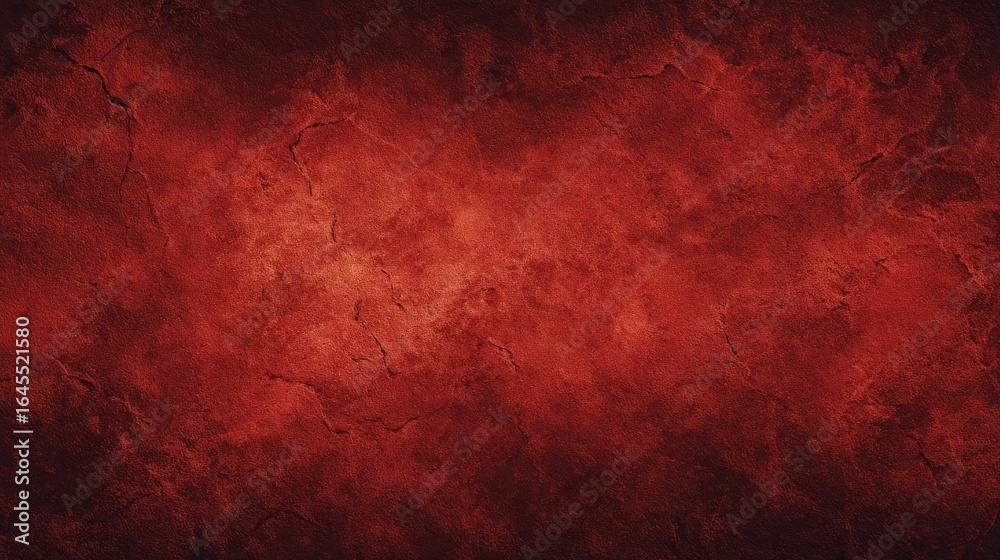 Fototapeta premium A textured, deep red background with a cracked, dramatic appearance.