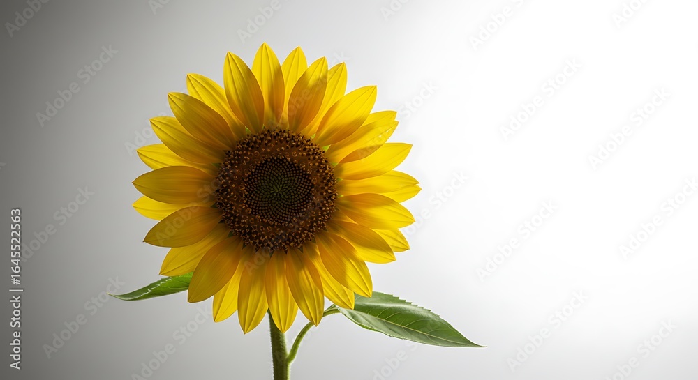 Obraz premium Radiant Sunflower Bloom: A Single, Sunny Blossom