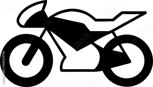 Sportbike Motorcycle Illustration Sleek Design, Bold Lines, Vector Graphic, 156.eps Style