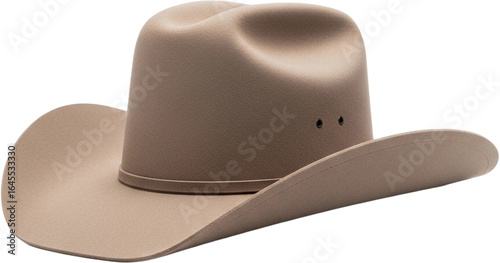 Foto Classic cowboy hat showcased in natural light with a soft tan hue and stylish cu