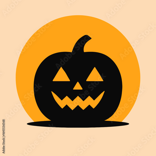 Minimalist Geometric Pumpkin Silhouette