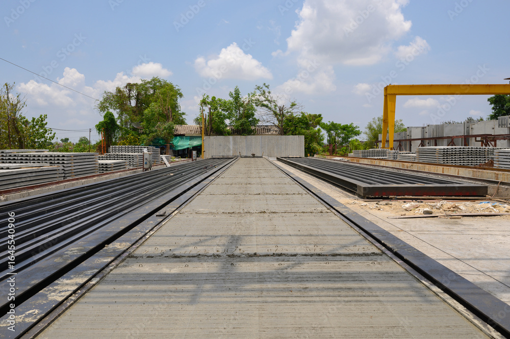 Fototapeta premium Cement casting blocks, ready for delivery