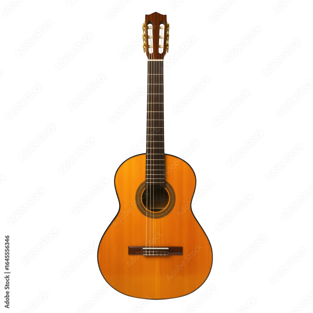 Fototapeta premium Acoustic guitar isolated on transparent background