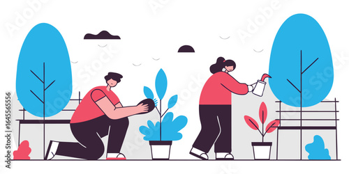 Environmental awareness flat design