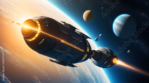 spaceship flying planet star background entertainment fourth race gribble matter still frame lighting swimming space promotional syndicate