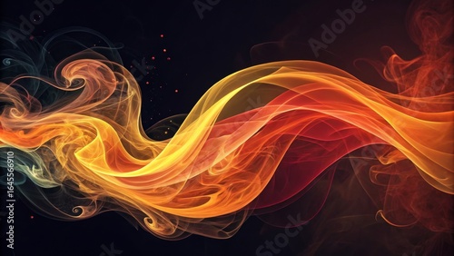 Abstract Fire Wave Fluid Or...