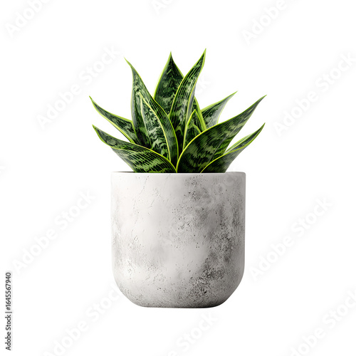 Desk plant pot, isolated on transparent background, realistic, studio lighting, centered, no shadow