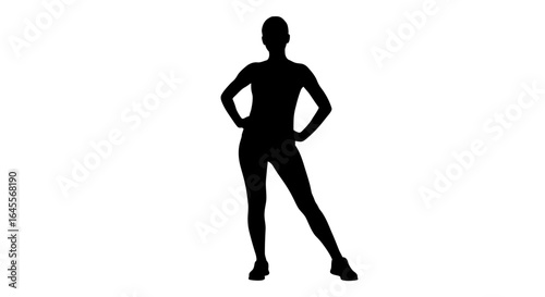powerful silhouette of a confident woman perfect for fitness health and empowerment branding projects