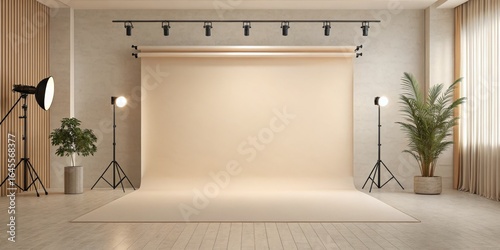 Beige Studio Backdrop Minim...