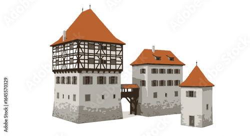 medieval castle illustration perfect for fairytale storybooks historical fiction and architectural design projects
