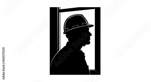 construction worker silhouette a powerful symbol of hard work dedication and building a better future perfect for construction safety and industry websites