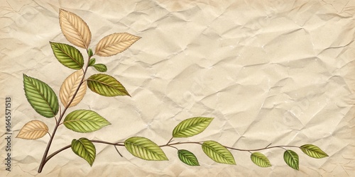Crinkled Paper Botanical Il...