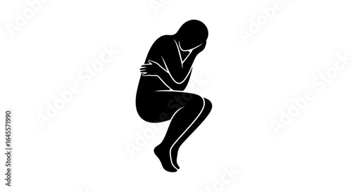 overcoming grief and despair a silhouette illustration representing emotional pain and the journey to healing