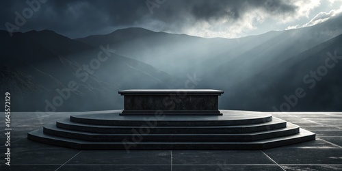 Dark Stone Pedestal on Moun...