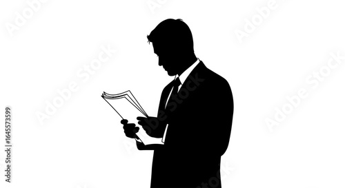 businessman reviewing documents strategic planning market analysis and informed decisionmaking for success