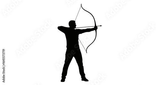 achieve your goals silhouette of an archer aiming for success powerful imagery for business sports and motivation