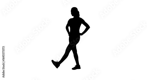 silhouette of a woman stretching perfect for fitness wellness and health websites blogs and social media posts