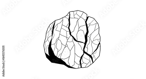 shattered rock illustrating fragility vulnerability and the resilience of nature perfect for environmental geology or abstract design projects