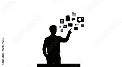 mastering digital communication a business professional strategically navigating information flow and online interactions
