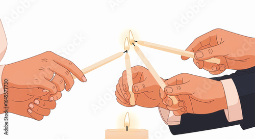 Unity and Collaboration Lighting the Way Together with Candles