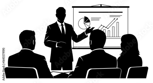 business presentation strategic growth plan unveiled to attentive team driving success and innovation