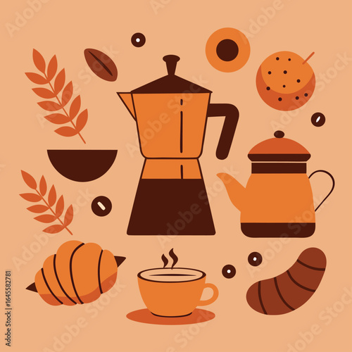 coffee cup and coffee beans