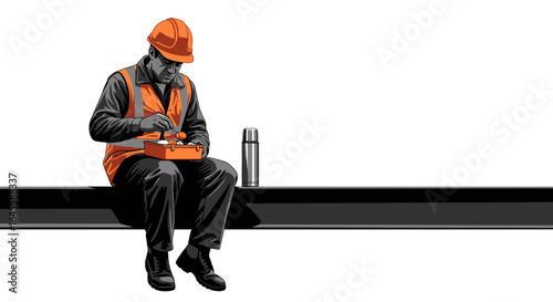 construction workers lunch break illustrating hard work determination and the importance of rest and rejuvenation on the job site