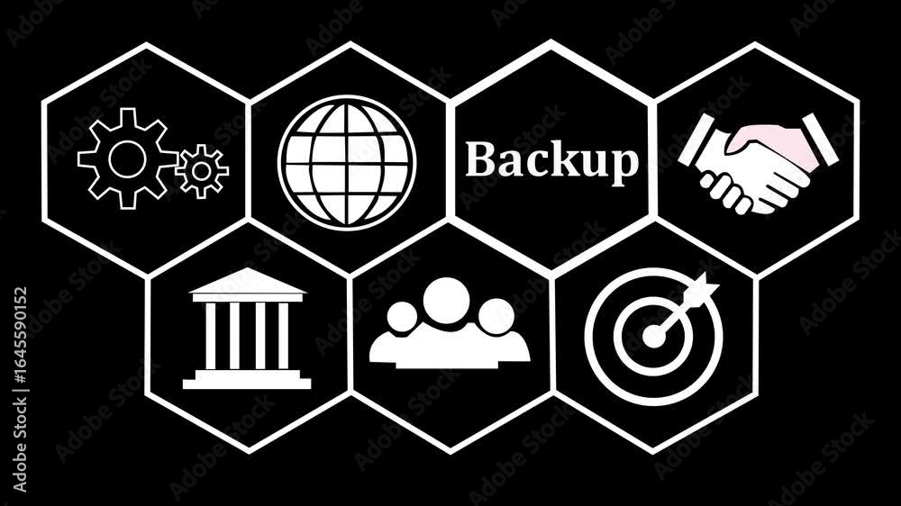 teamwork togeather Businessman pressing a Business Backup concept.4k animation motion video teamwork togeather Businessman pressing a Business Backup concept.4k animation motion video