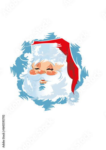 Santa Claus (Father Christmas) with a big white beard 