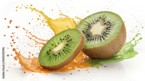 Two Kiwi Fruit Slices in Ju...
