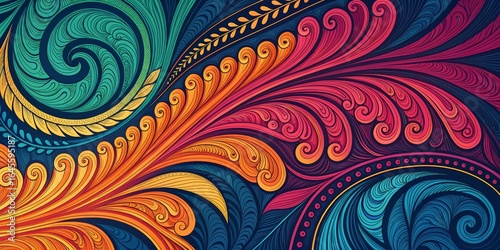 Vibrant Swirls Abstract Col...