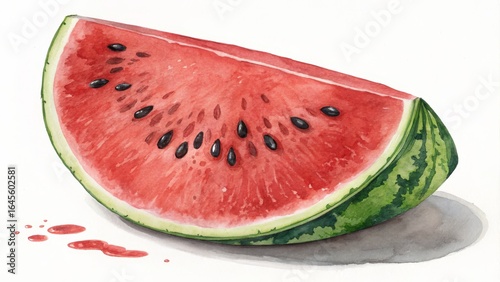 Watercolor Watermelon Slice...