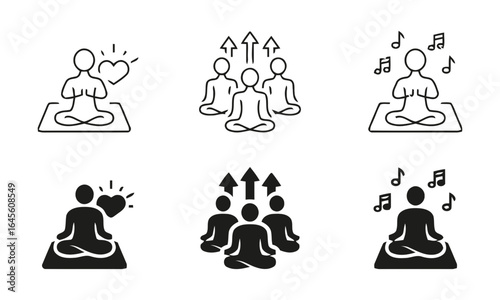 People in meditation, seeking inner peace and harmony.
