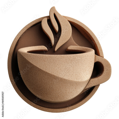 The Essence of Coffee: An artful depiction of a steaming coffee cup, capturing the aroma and allure of this invigorating beverage in a captivating artistic design.