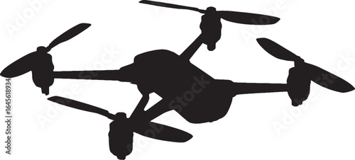 Vector illustration of a black silhouette of a man jumping from a military airplane